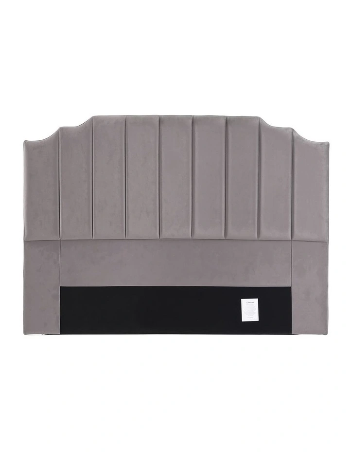 Artiss Bed Head Headboard King Velvet 183CM - Grey image 2