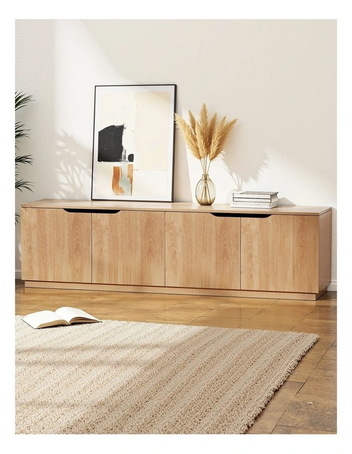 Artiss TV Unit Entertainment Unit Storage Cabinet 180cm Pine image 4