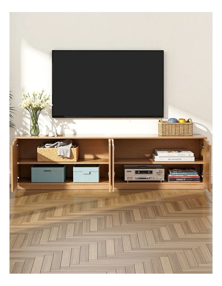 Artiss TV Unit Entertainment Unit Storage Cabinet 180cm Pine image 6