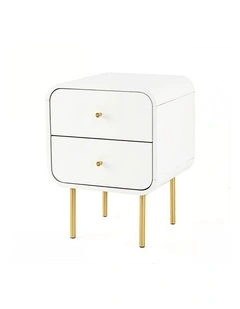 Artiss Bedside Table 2 Drawers Side End Table Nightstand White