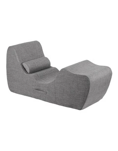 Artiss Chaise Lounge Chair Ergonomic S-Curve Floor Lounger Boneless Lounge Chairs Grey