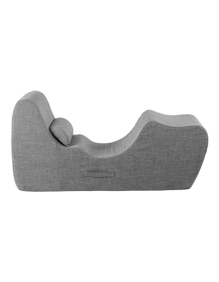Artiss Chaise Lounge Chair Ergonomic S-Curve Floor Lounger Boneless Lounge Chairs Grey image 2