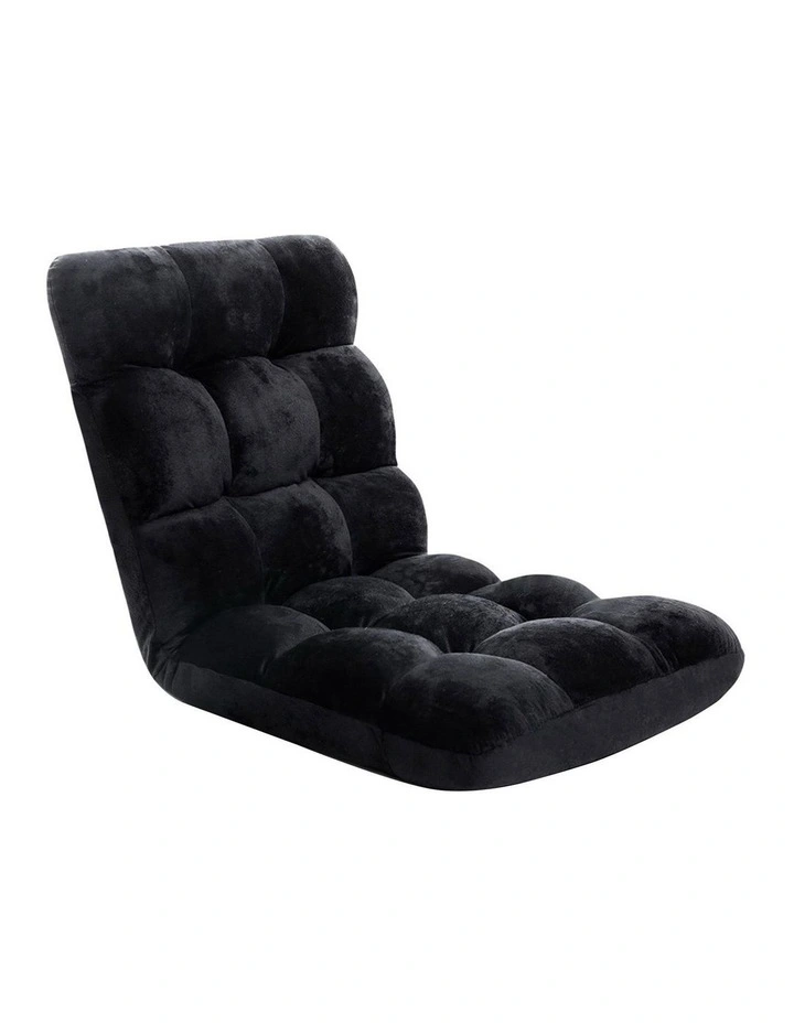 Artiss 4X Lounge Sofa Bed Flannel Fabric Black image 3