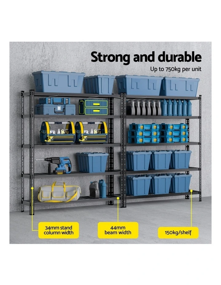 1.8MX2.4M Giantz Garage Shelving Warehouse Rack image 5