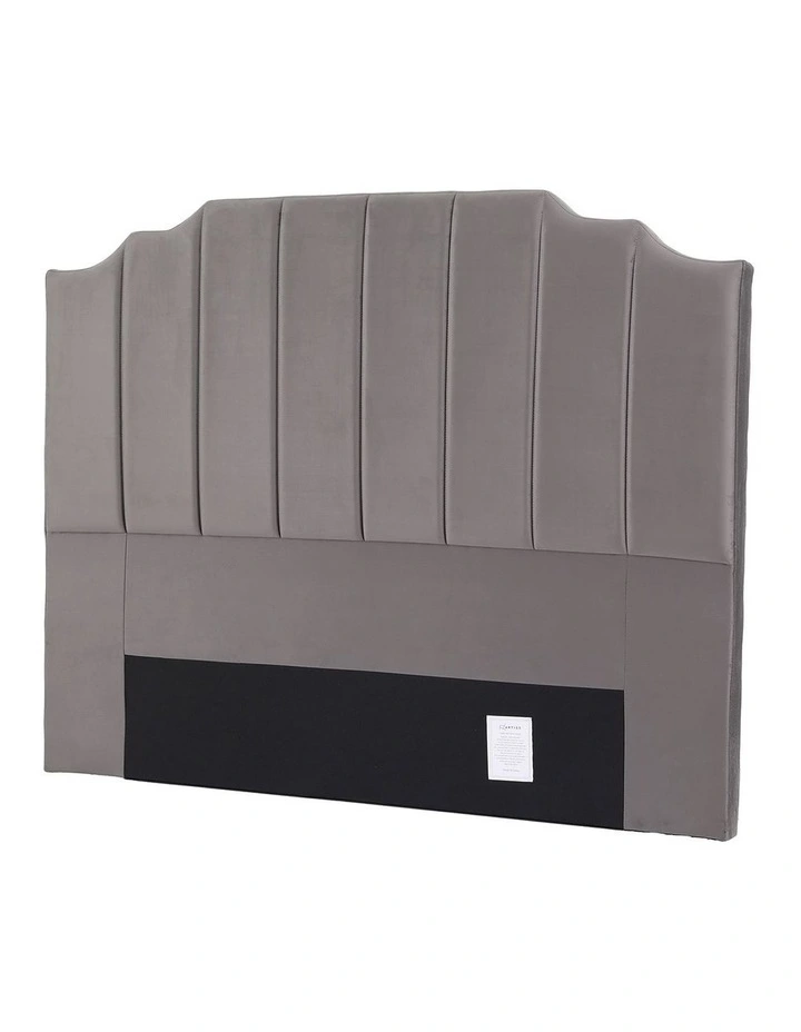 Artiss Bed Head Headboard Queen Velvet 153CM - Grey image 1