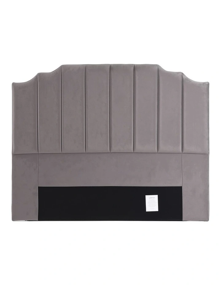 Artiss Bed Head Headboard Queen Velvet 153CM - Grey image 2