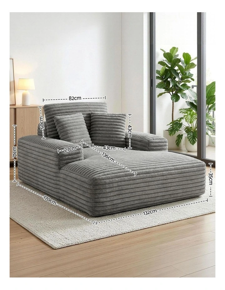 Artiss Sofa Bed Lounge Chair Recliner Couch Reading Chairs Sleeper Cloud Sofas image 4