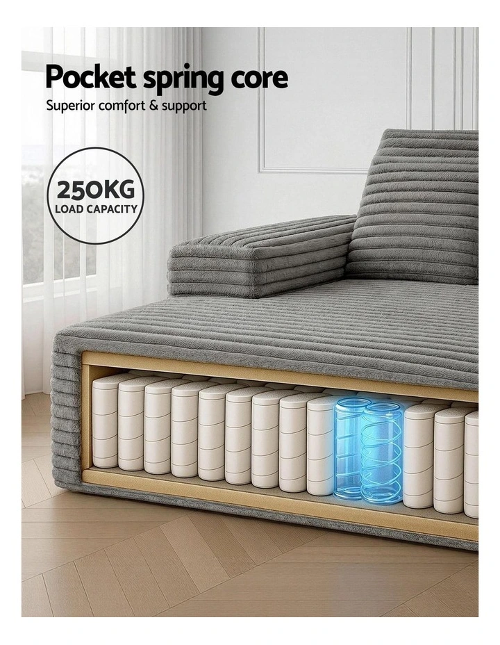 Artiss Sofa Bed Lounge Chair Recliner Couch Reading Chairs Sleeper Cloud Sofas image 6
