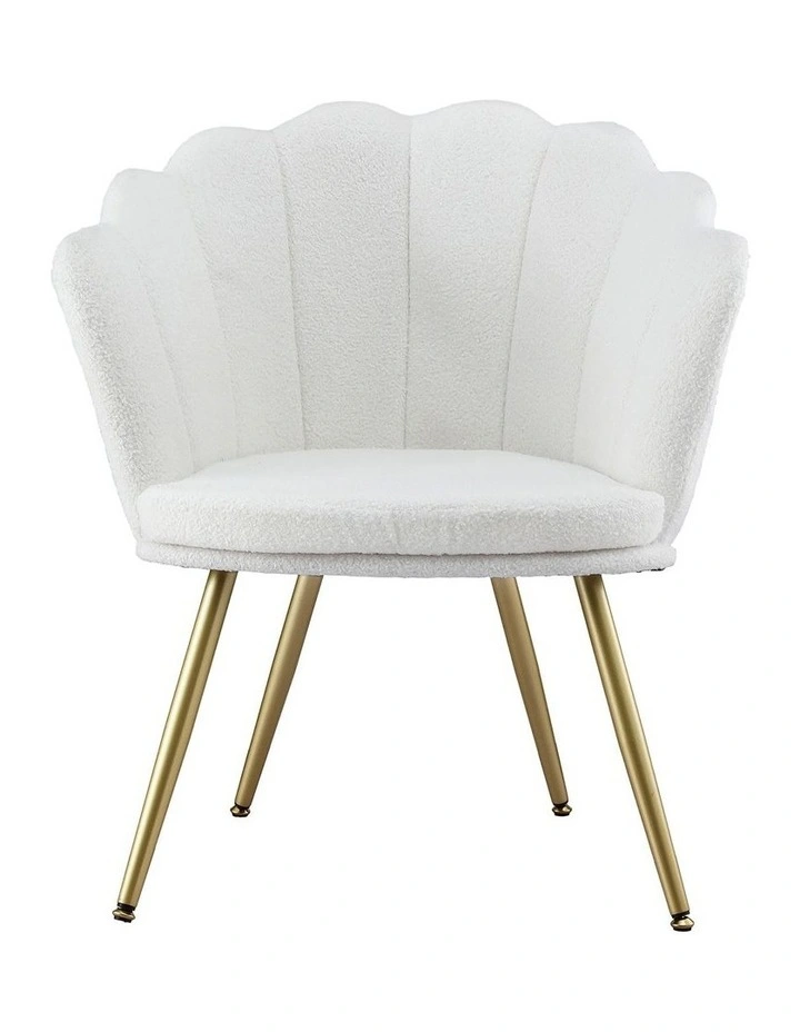 Artiss Armchair Teddy Fleece White Callista image 2