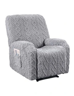 Artiss Recliner Chair Covers with Storage Side Pockets Grey