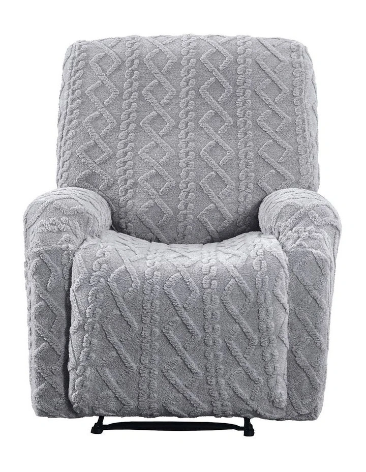 Artiss Recliner Chair Covers with Storage Side Pockets Grey image 2