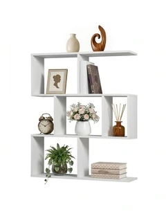 Artiss Floating Wall Shelf Bookshelf 3-Tier Display Storage Organiser White