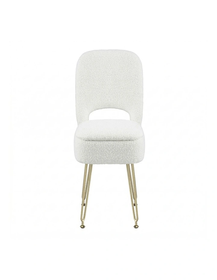 Artiss Storage Ottoman Vanity Stool Foot Stool Folding Back White image 2