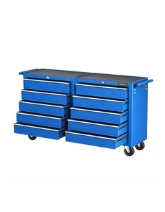 Giantz Tool Chest Trolley 10 Drawers Toolbox Storage Blue