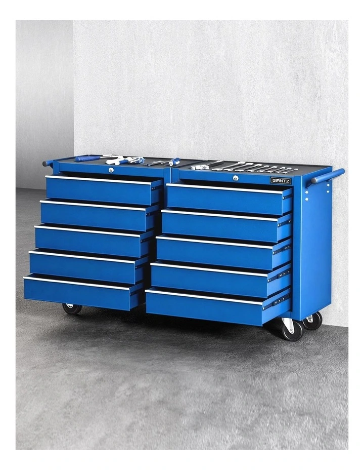 Giantz Tool Chest Trolley 10 Drawers Toolbox Storage Blue image 3