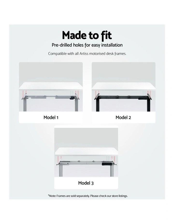 Artiss Standing Desk Top White 140CM image 7