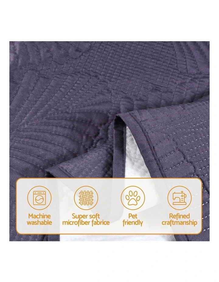 Artiss Quilted Recliner Chair Covers 100% Waterproof Recliner Slipcovers in Grey image 5