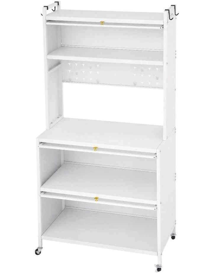 Artiss Kitchen Cabinet Storage Shelves Pegboard Cupboard Sideboard 80CMX164CM image 3