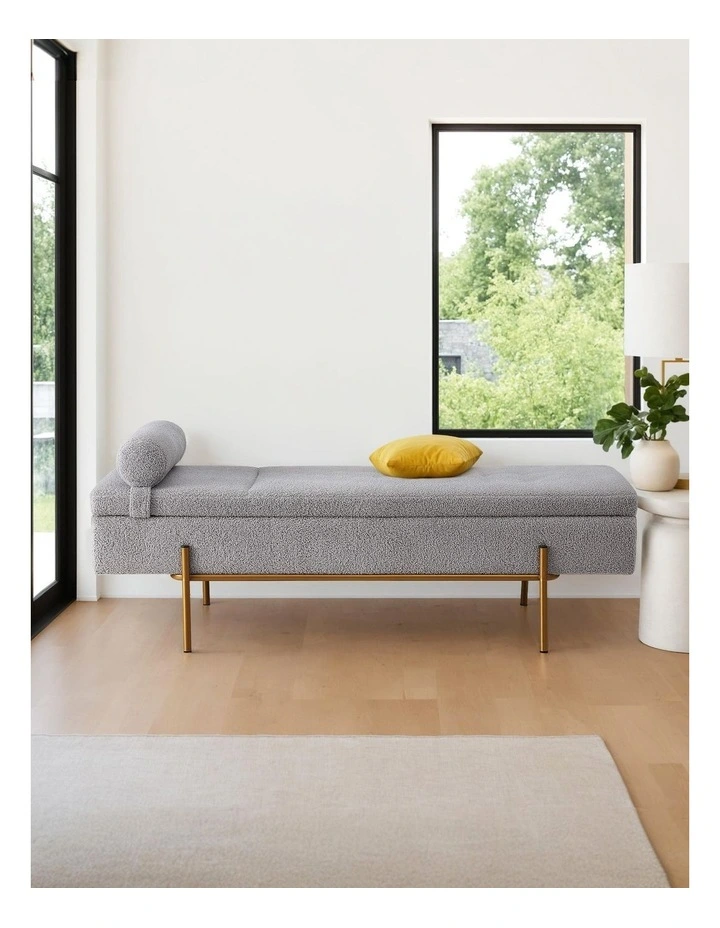 Artiss Storage Ottoman Bed 140cm Pillow Foot Stool image 5