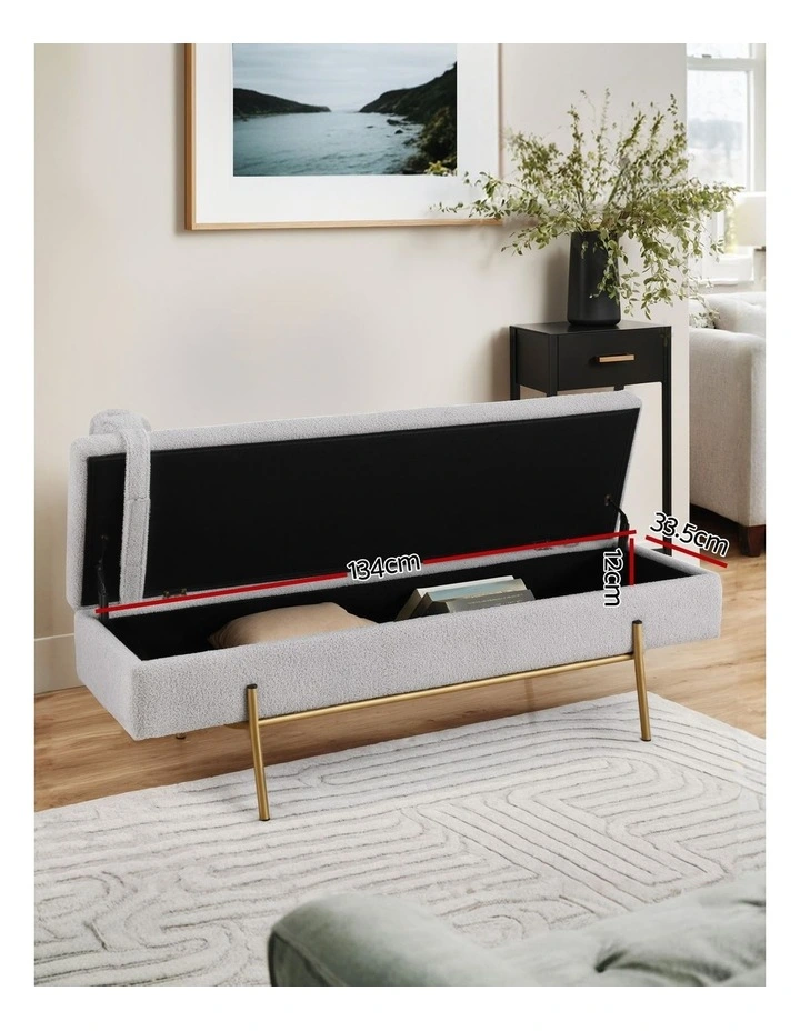 Artiss Storage Ottoman Bed 140cm Pillow Foot Stool image 6