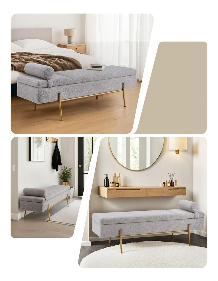 Artiss Storage Ottoman Bed 140cm Pillow Foot Stool image 7