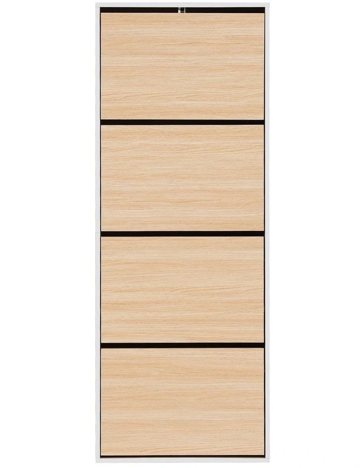 Artiss Shoe Rack Cabinet 24 Pairs Adjustable Shelf Pine image 3
