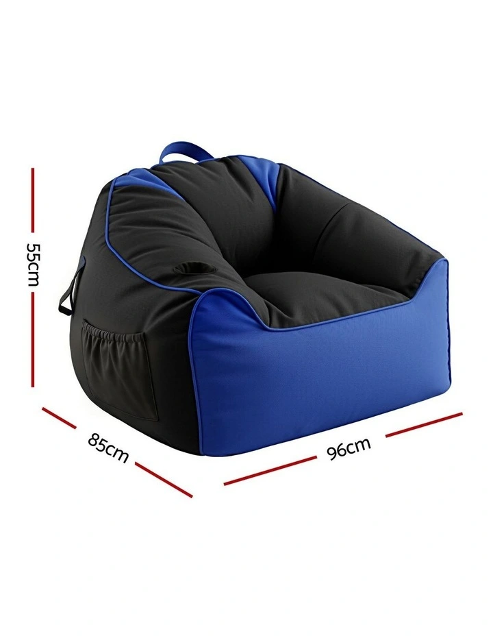 Artiss Gaming Bean Bag Chair Cover No Filler Splash-Proof with Side Pockets image 4