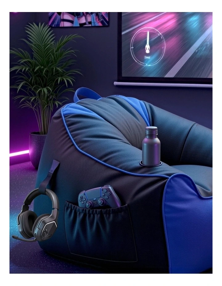Artiss Gaming Bean Bag Chair Cover No Filler Splash-Proof with Side Pockets image 7