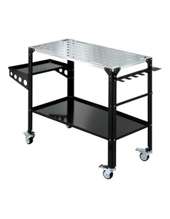 Giantz Welding Table Cart with Tool Storage 130KG Capacity Mobile Workstation