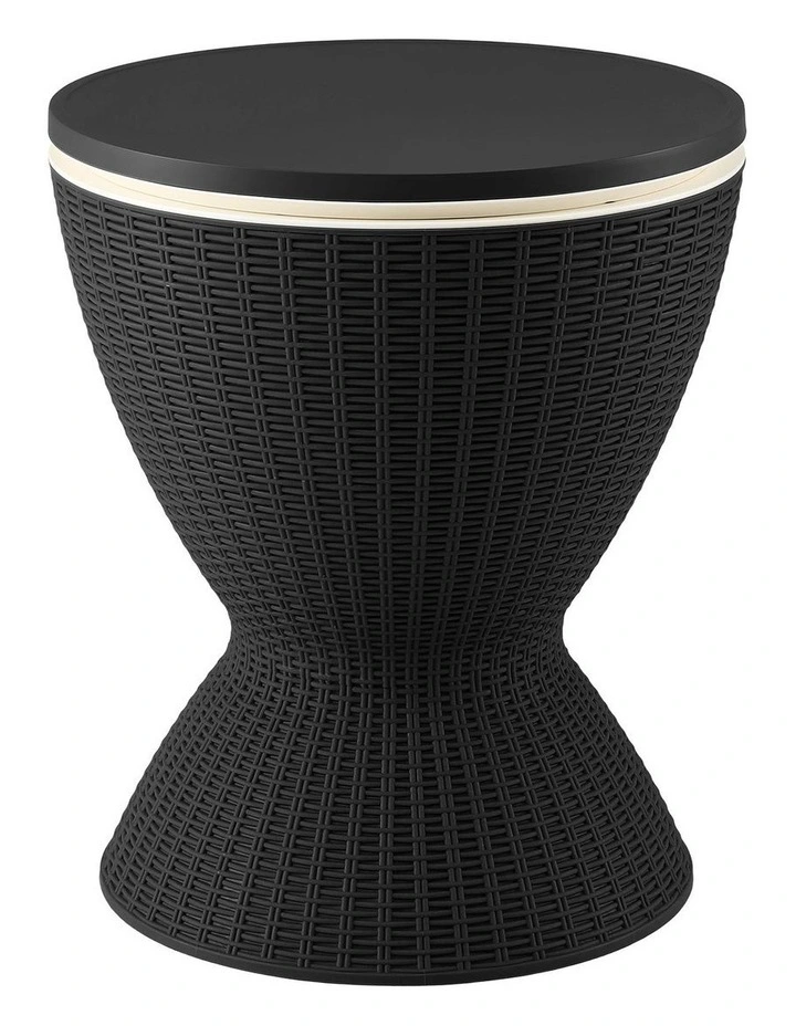 Gardeon Outdoor Bar Table Portable Ice Bucket Cooler 30L Adjustable Top Black image 3