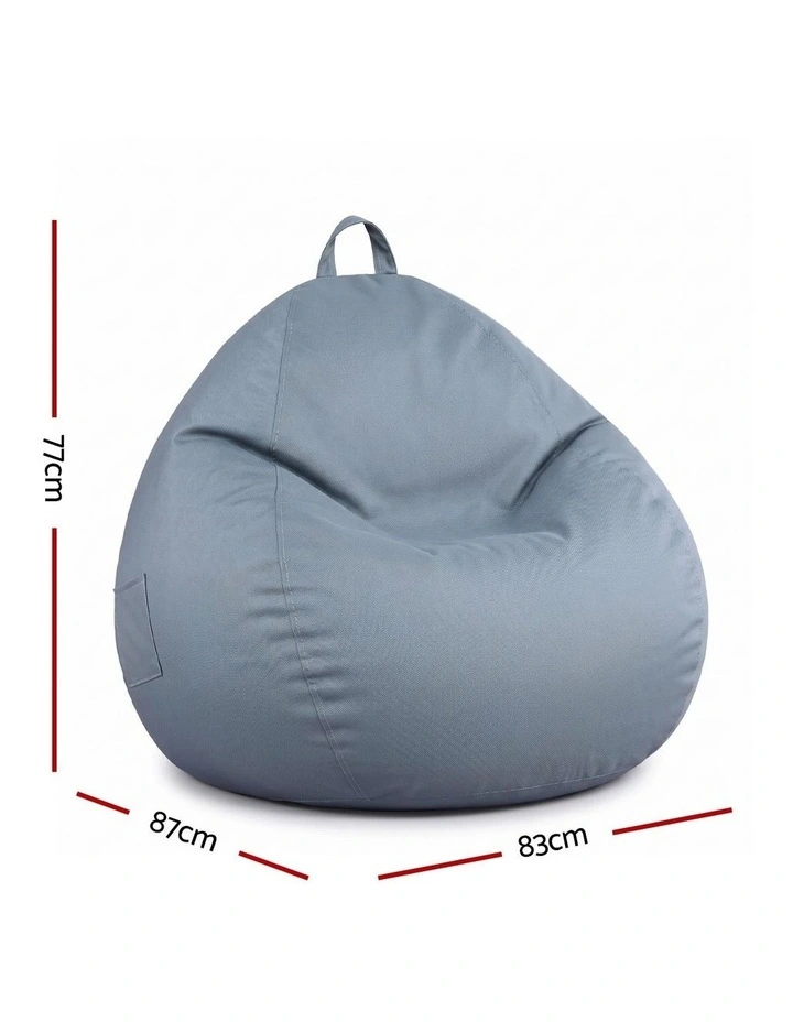 Artiss Outdoor Splash-Proof Bean Bag Chair Cover No Filler Grey image 4