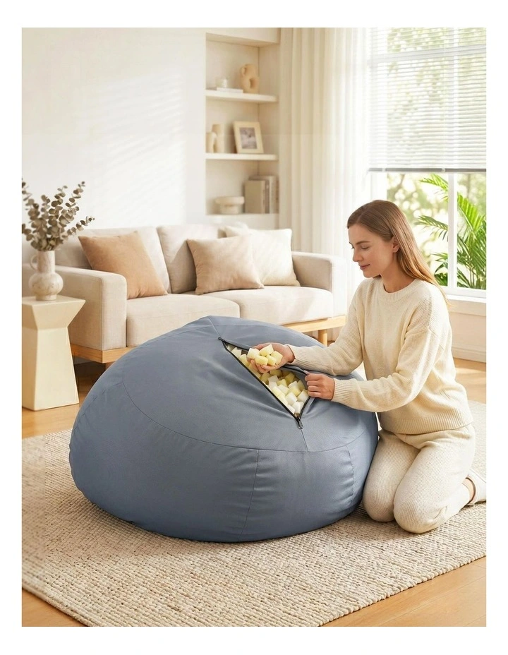 Artiss Outdoor Splash-Proof Bean Bag Chair Cover No Filler Grey image 6