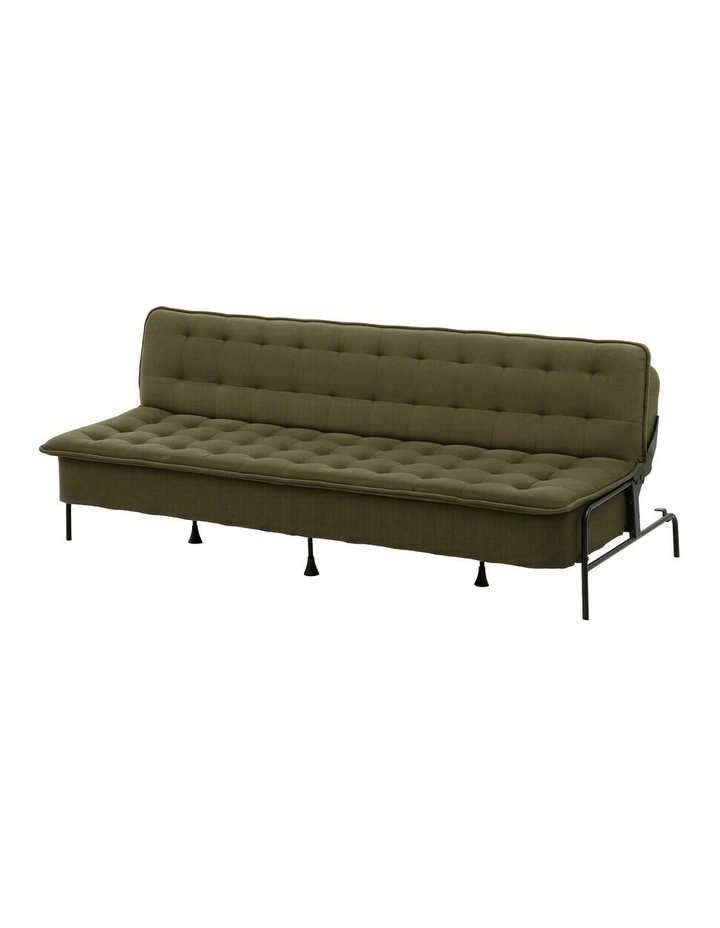 Artiss 1.9m 3-Seater Sofa Bed Innerspring Adjustable Couch Green image 1