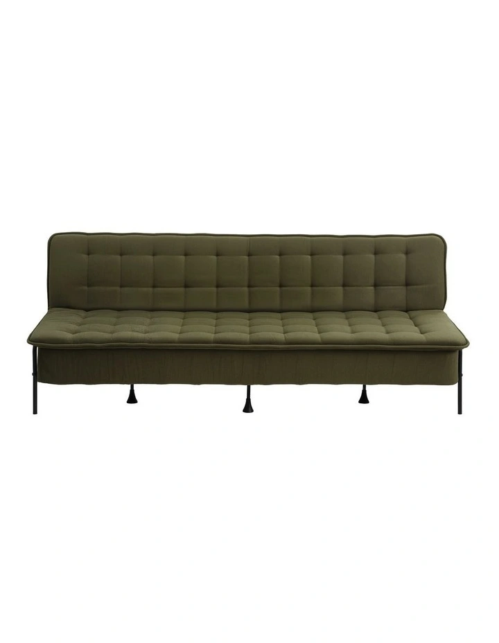 Artiss 1.9m 3-Seater Sofa Bed Innerspring Adjustable Couch Green image 2