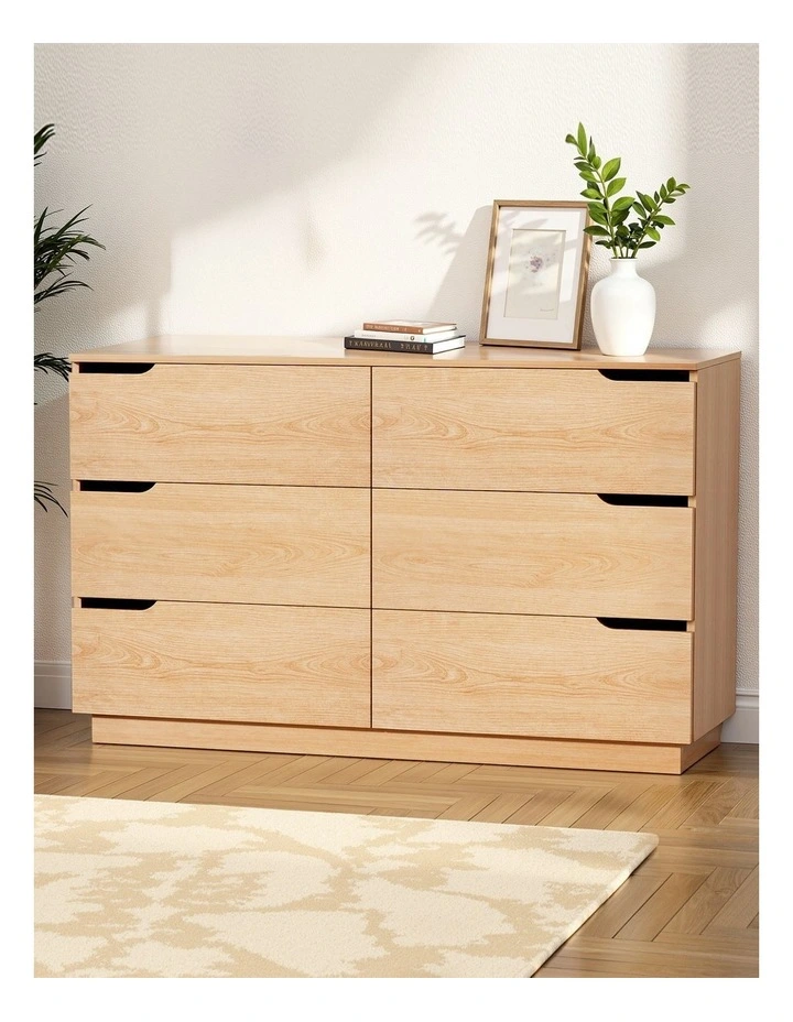 Artiss 6 Chest of Drawers Dresser Table Pine image 4