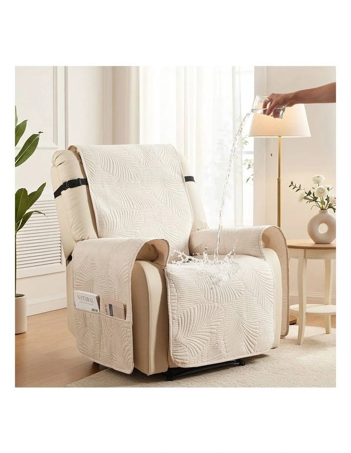 Artiss Quilted Recliner Chair Covers 100% Waterproof Recliner Slipcovers image 3