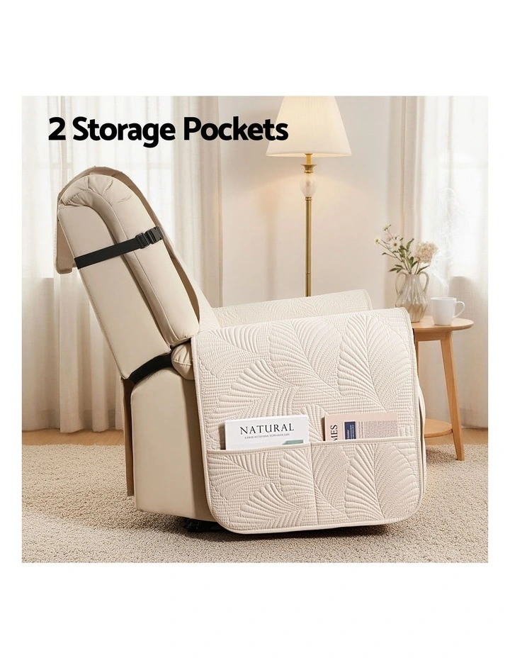 Artiss Quilted Recliner Chair Covers 100% Waterproof Recliner Slipcovers image 7