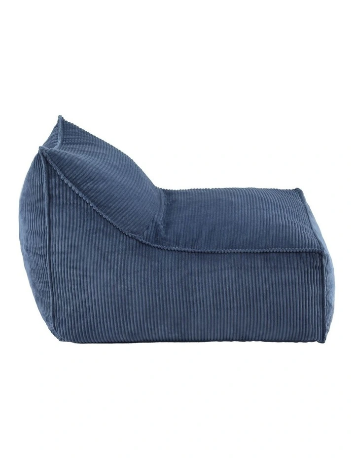Artiss Corduroy Bean Bag Chair Cover No Filler Washable Blue image 2