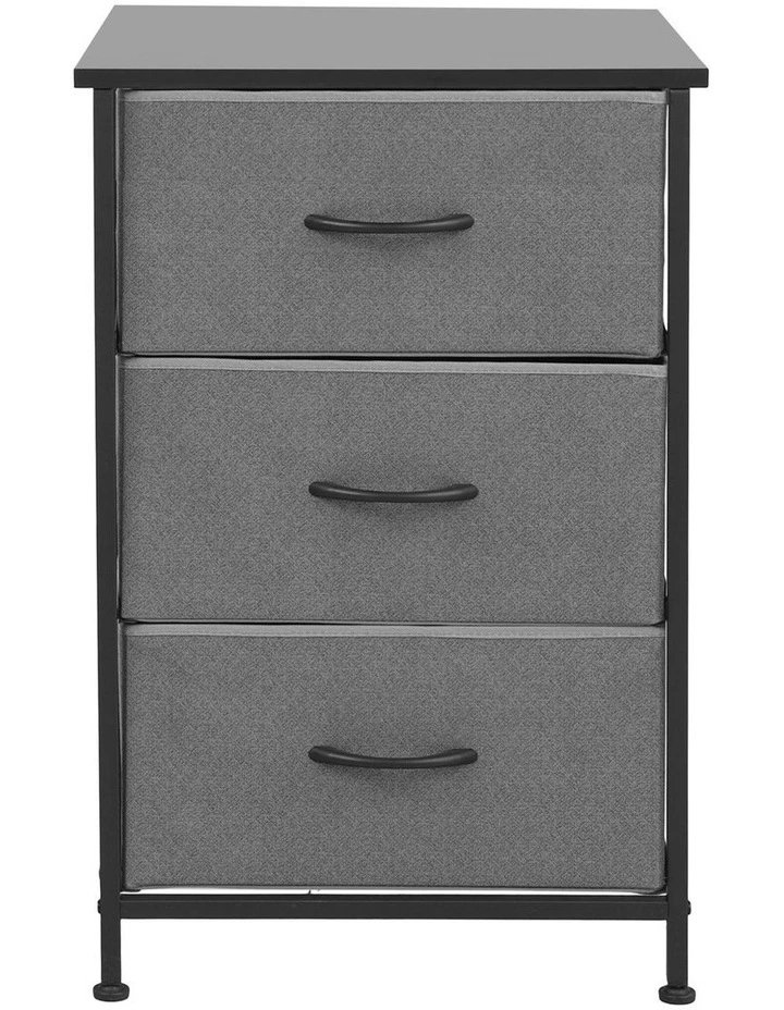 Artiss Set of 2 Chest of 3 Drawers Storage Dresser Tallboy Grey image 3
