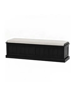 Artiss Storage Ottoman Blanket Box 140cm Fluted Black