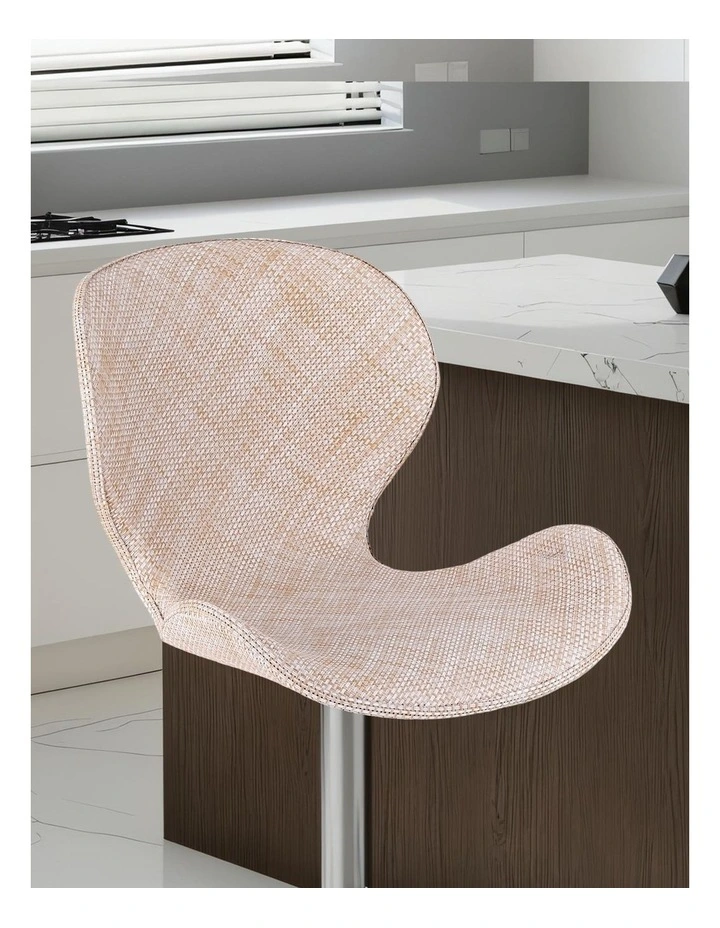 Artiss 4x Bar Stools Kitchen Swivel Gas Lift Counter Chair Wing PE Rattan Beige image 6