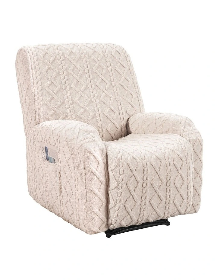 Artiss Recliner Chair Covers with Storage Side Pockets Beige image 1
