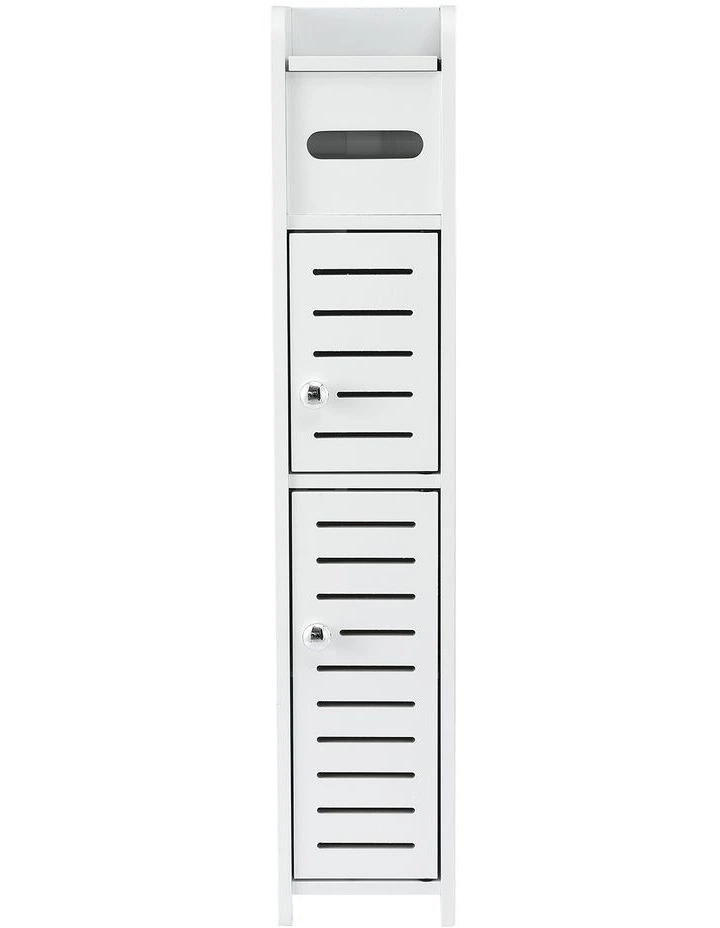 Artiss Bathroom Storage Cabinet 3-Tier Slim Toilet Paper Holder Organizer White image 3