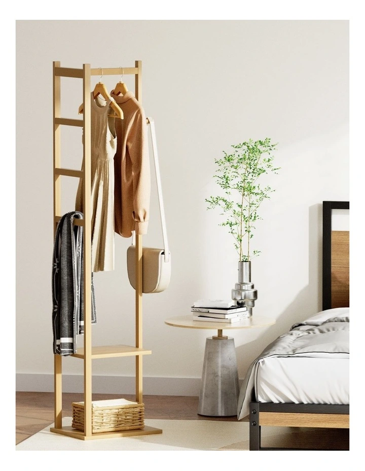 Artiss Clothes Rack Airer Coat Stand Bamboo image 7