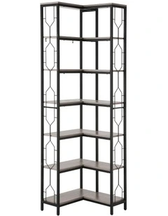 Artiss 6 Tiers Bookshelf Corner Shelf Bookcase Display Shelves Oak