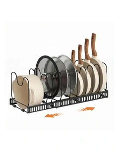 Artiss Expandable  Pots and Pans Organizer Rack Cookware Holder Kitchen Cabinet Rack