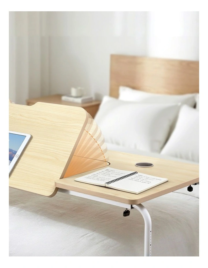 Artiss Mobile Laptop Desk Overbed Table Adjustable Computer Stand Bedside Cart image 6