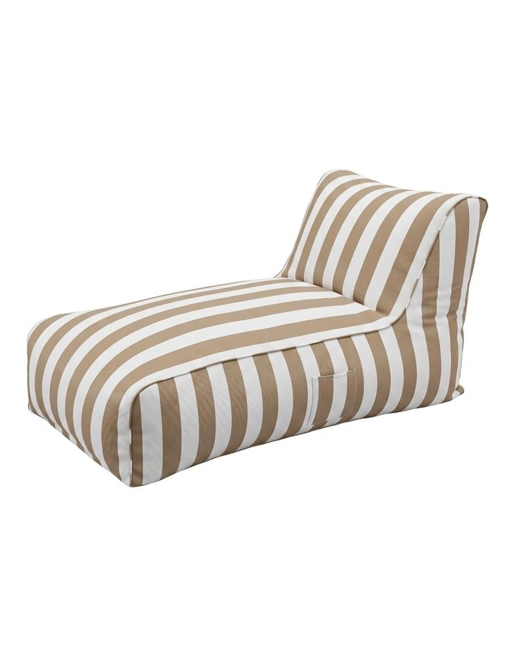 Artiss Outdoor Splash-Proof Bean Bag Chair Cover No Filler Taupe image 1