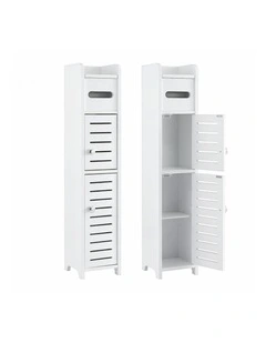 Artiss 2x Bathroom Storage Cabinet 3-Tier Toilet Paper Holder Organizer White