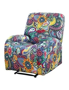 Artiss Stretch Kids Recliner Cover 4-Pieces Recliner Chair Slipcovers Printed Polyester